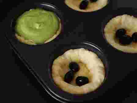 抹茶と黒豆の和チーズタルト