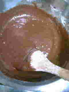 チョコケーキ　生地