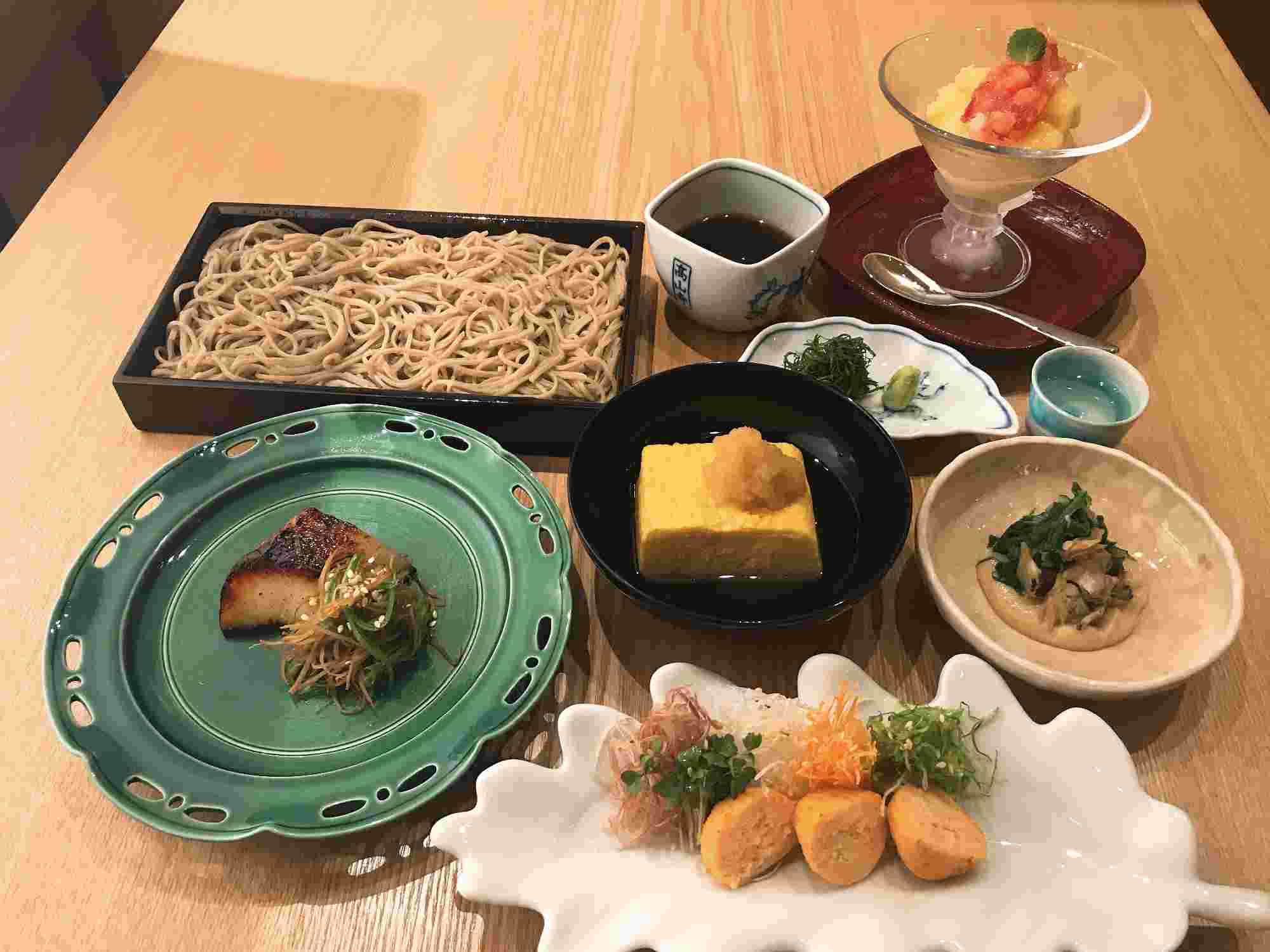 そば中心のランチ