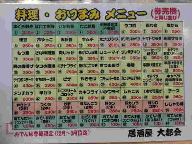 メニュー表