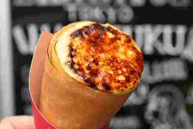 comcrepeの原宿名物のスイーツ・クレープブリュレ