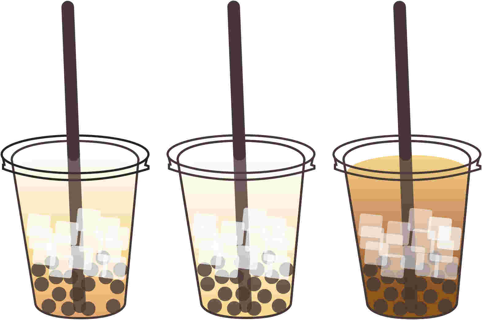 タピオカドリンクのイラスト