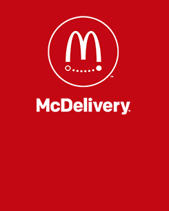 マクドナルドのデリバリーマーク