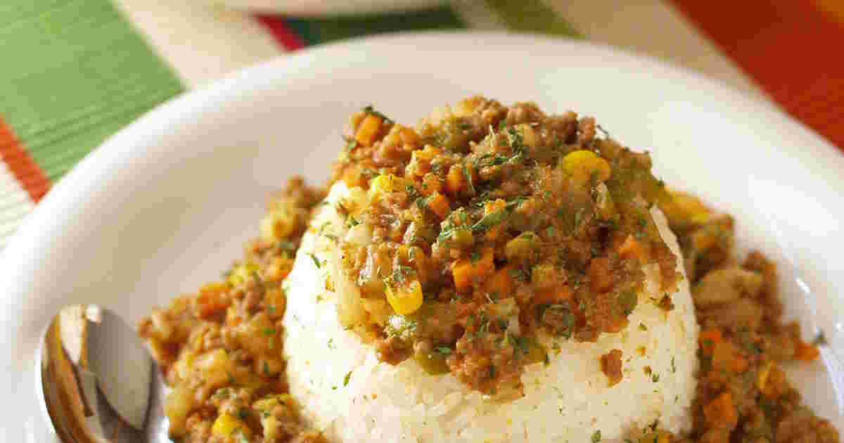 レンジで簡単ドライカレー