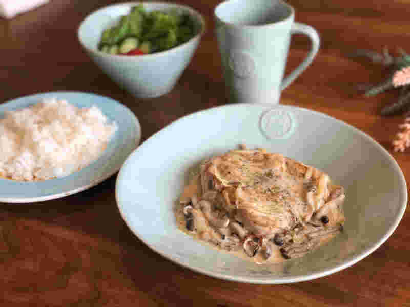 鶏ときのこのクリーム煮