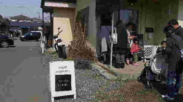 ベーグルマシュモの店先