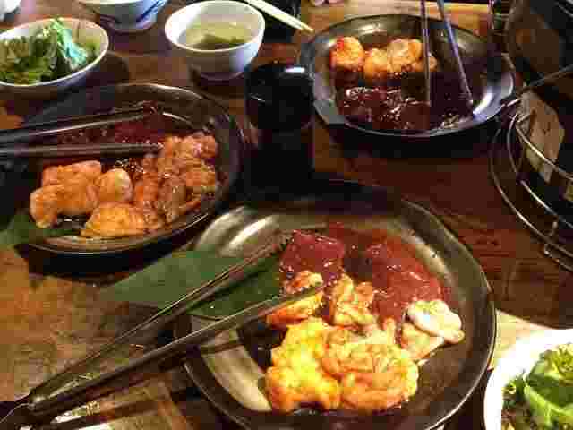 ホルモンなどの焼肉