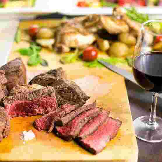 ミディアムレアの肉