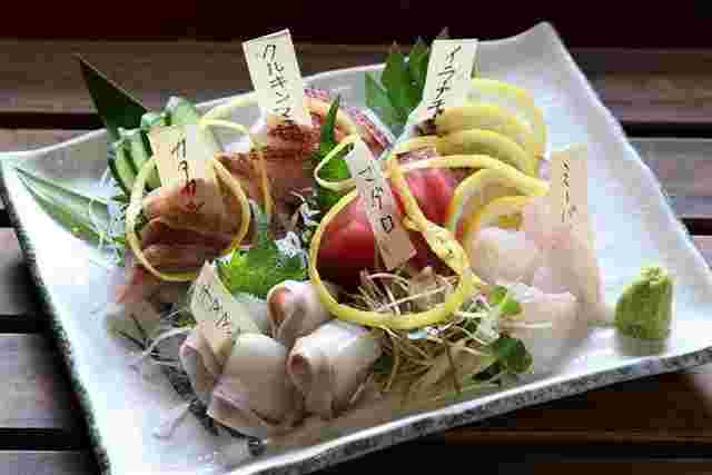 新鮮な魚介類