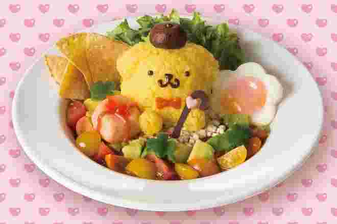 キャラクターの形のライスが可愛らしい料理