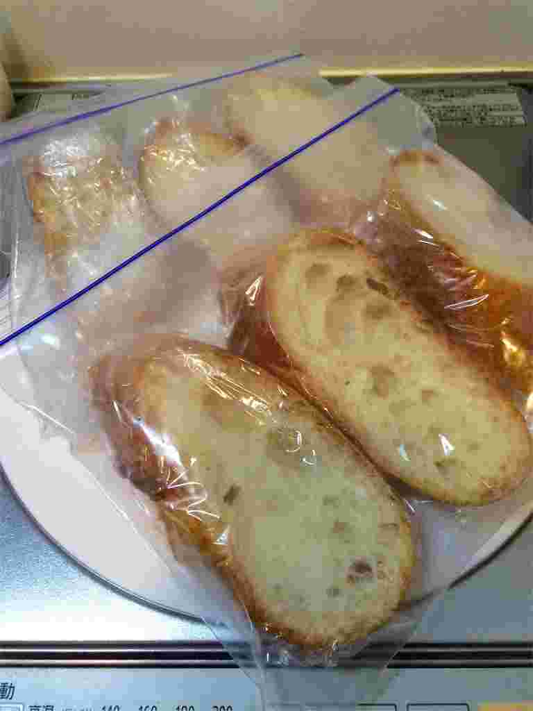 フランスパンの冷凍保存