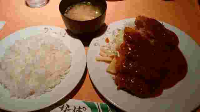 かっぱのランチメニューミニとん定食