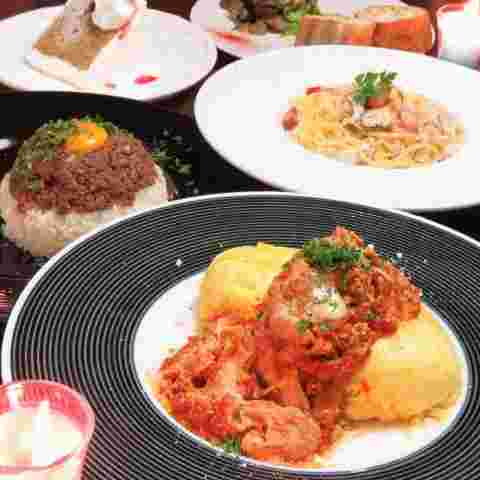 カフェ クラウディブラウンのディナーセット