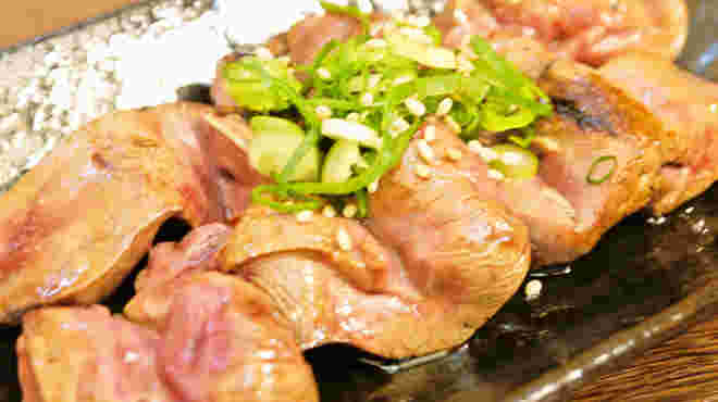 新鮮レバーのレア焼き