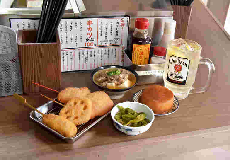 串カツ田中のお酒と料理