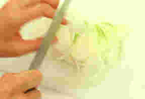 玉ねぎをスライスする
