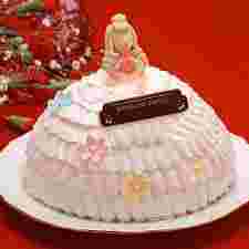 クリームでできたドレスのプリンセスケーキ