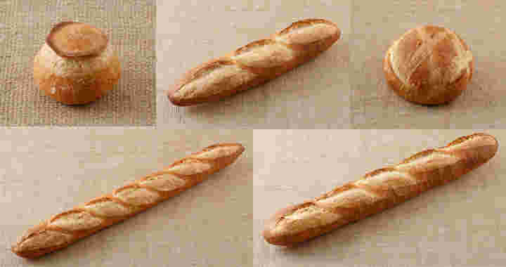 いろいろな種類のフランスパン
