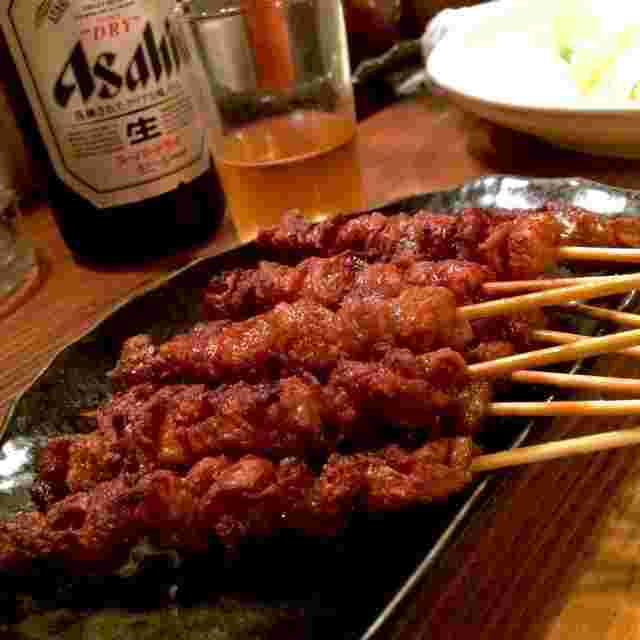 とり皮とビール