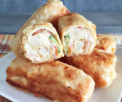 ポテトサラダが油揚で巻いてあります