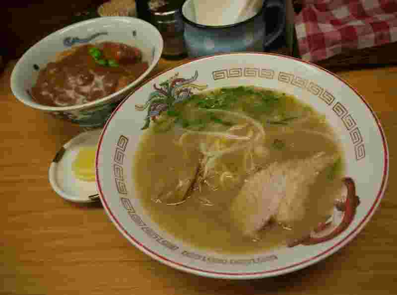 中華そばとソースカツ丼
