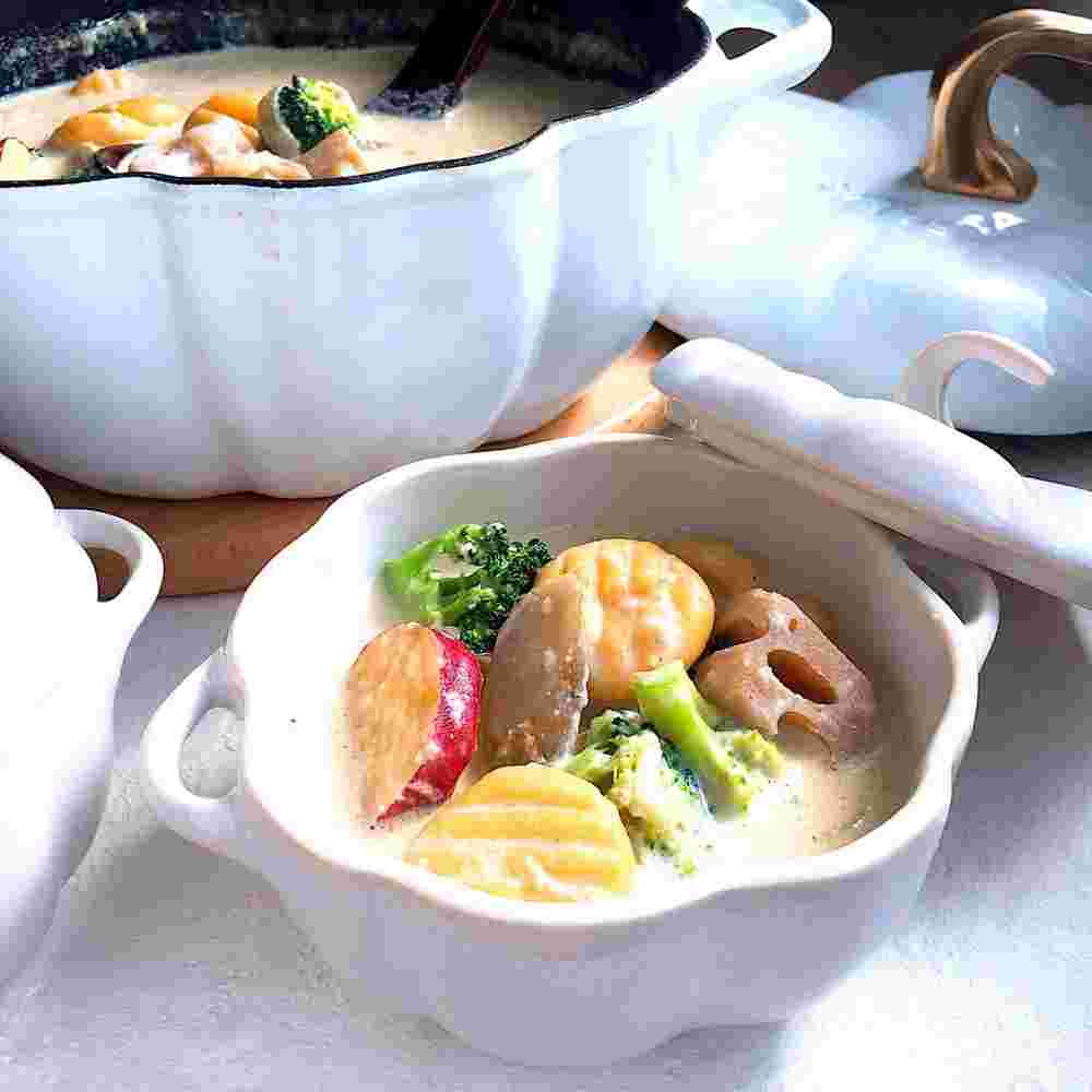 さつまいもニョッキの豆乳味噌スープ