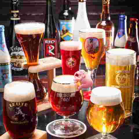 並んだベルギービール