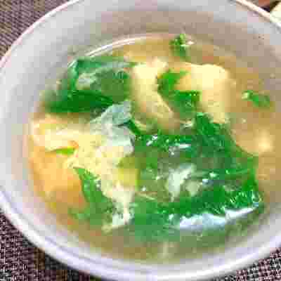 卵と水菜のスープ