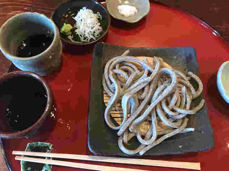 手打ちそば はやしの三つ揃えそば