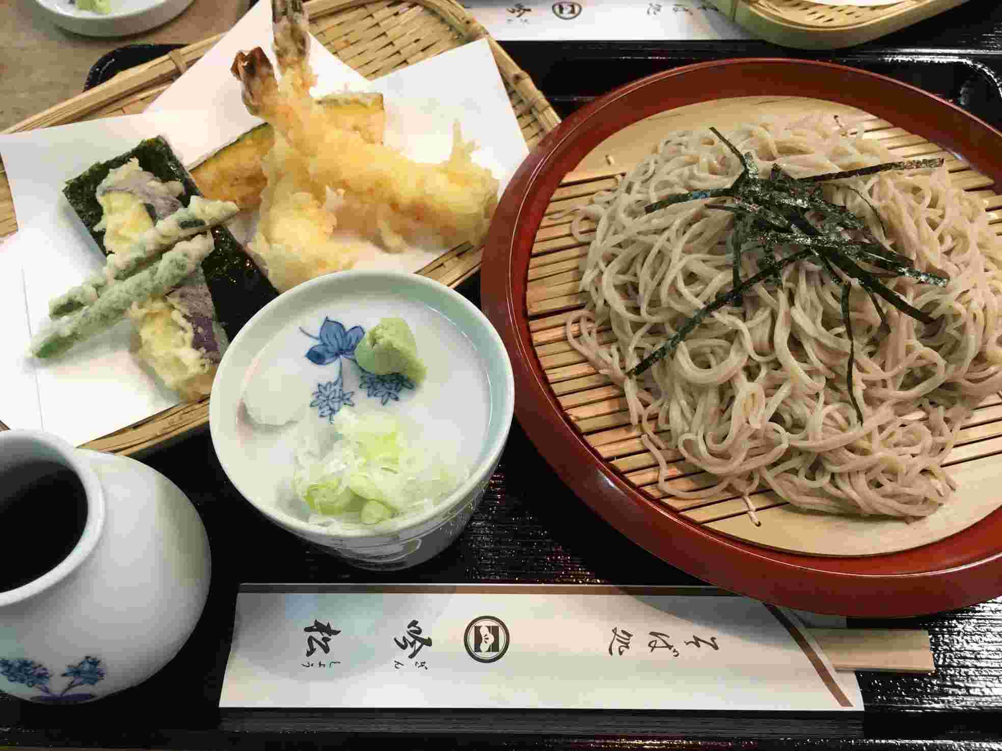 吟松の天ぷらざるそば