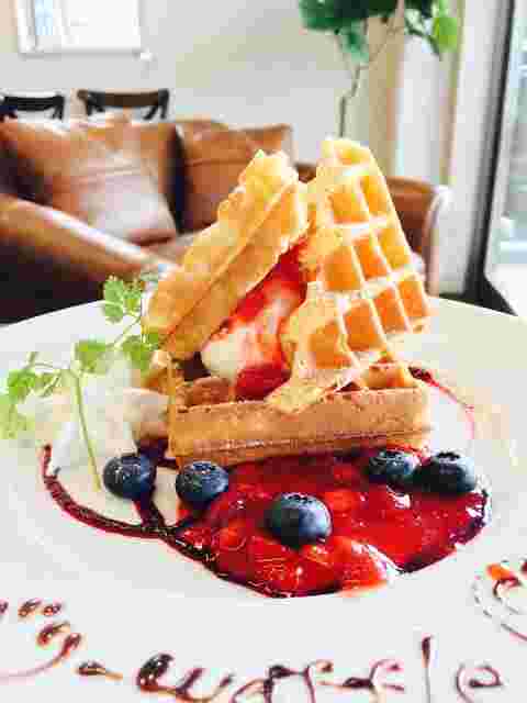 SoRa cafeのワッフル