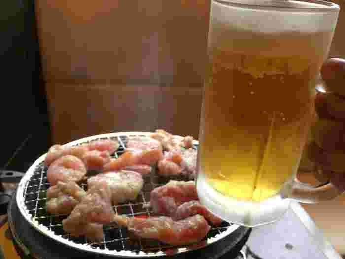 ビールと焼鳥