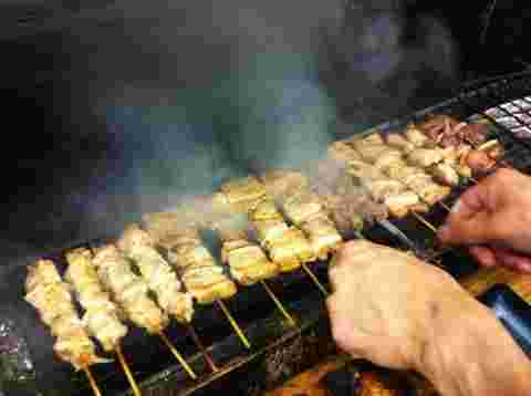 焼き鳥の焼き台