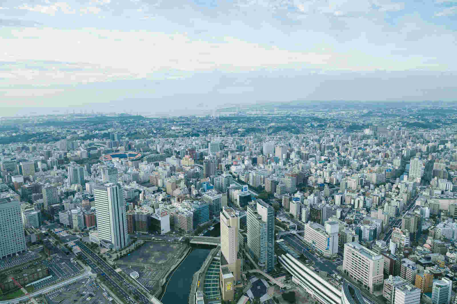 ランドマークタワーから関内方面の風景