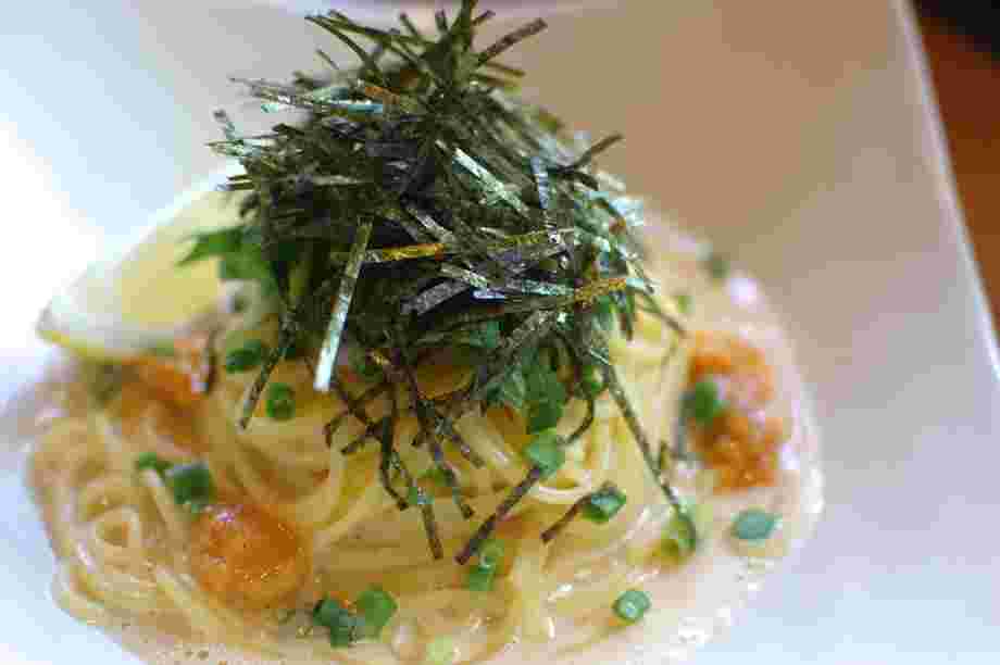 雲丹のクリームパスタ