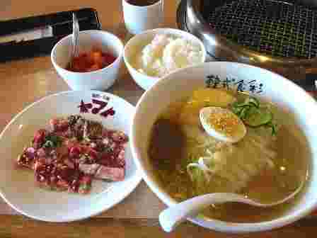 焼肉と冷麺のセット