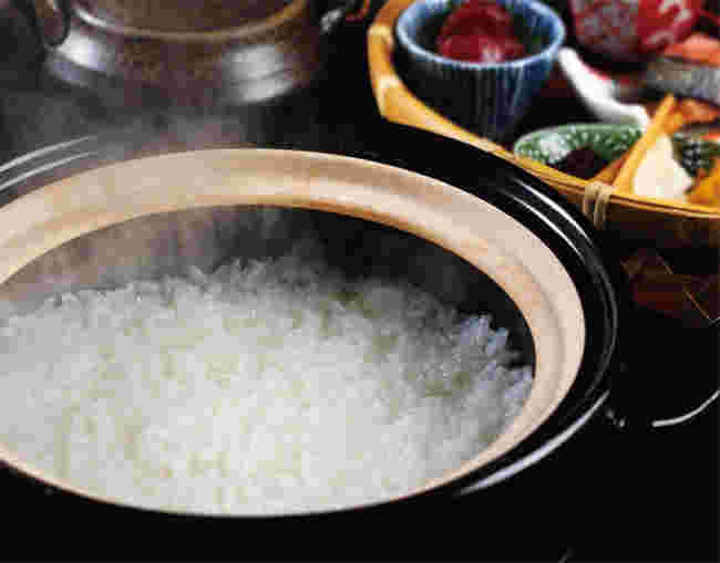 佐渡コシヒカリのかまど炊き銅鍋ご飯画像
