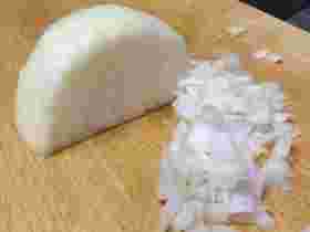 玉ねぎのみじん切り