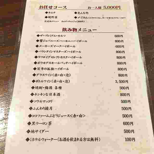 メニュー