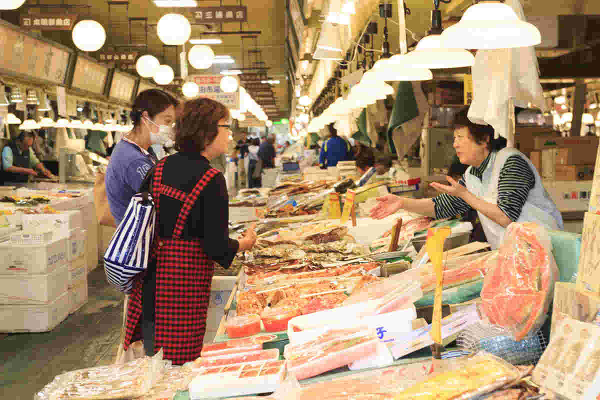 函館自由市場の雰囲気
