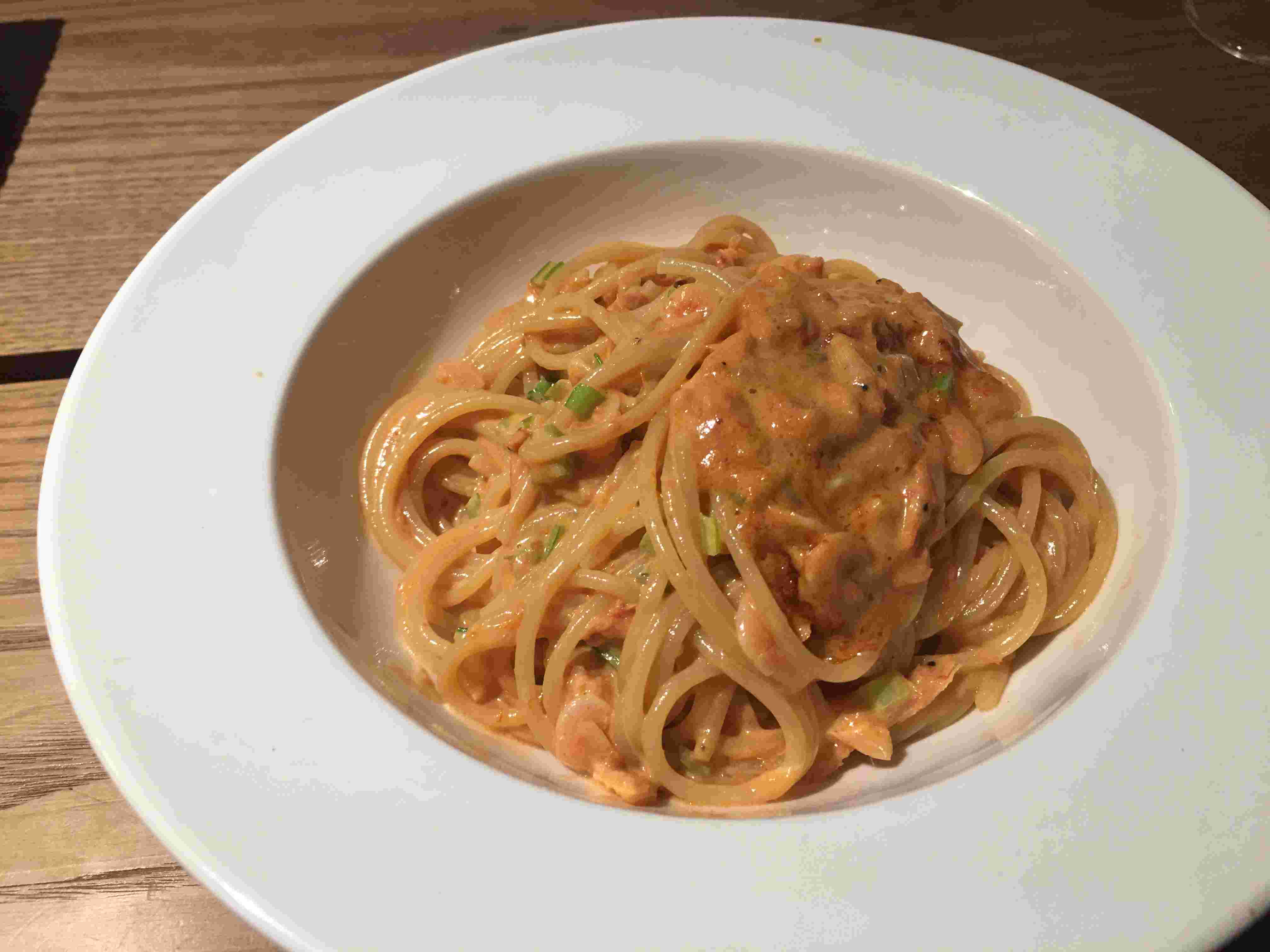 桜えびのトマトクリームパスタ