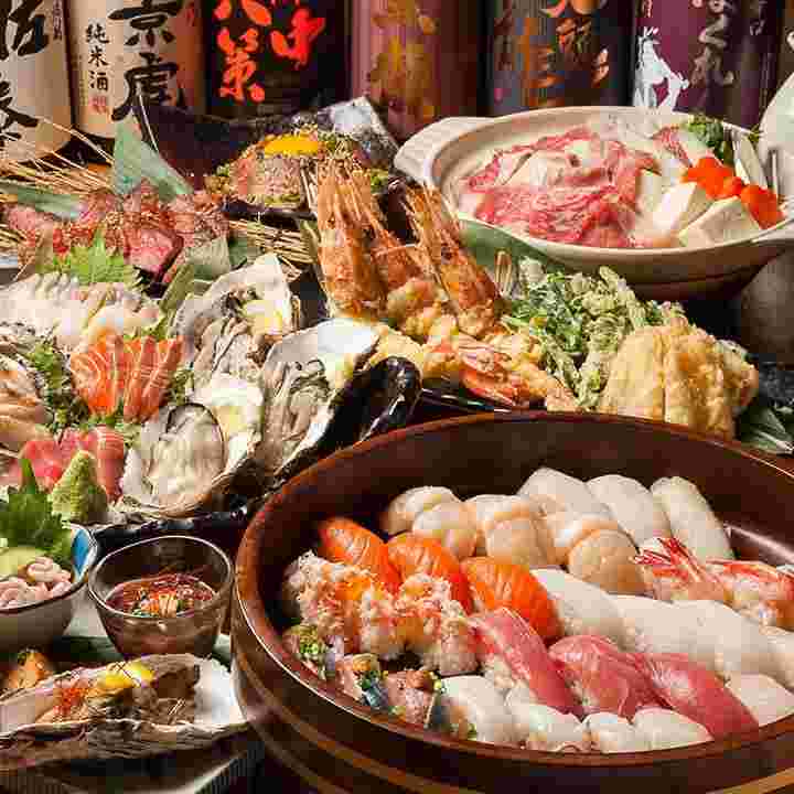 北海道海鮮個室居酒屋うおっとの豪華料理