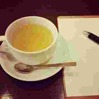 喫茶店のゆず茶