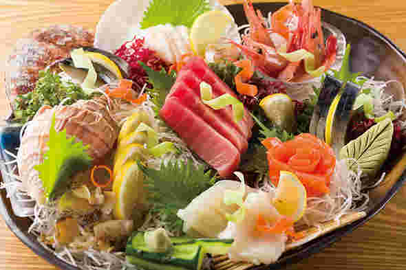 きたみなとの刺身盛り合わせ