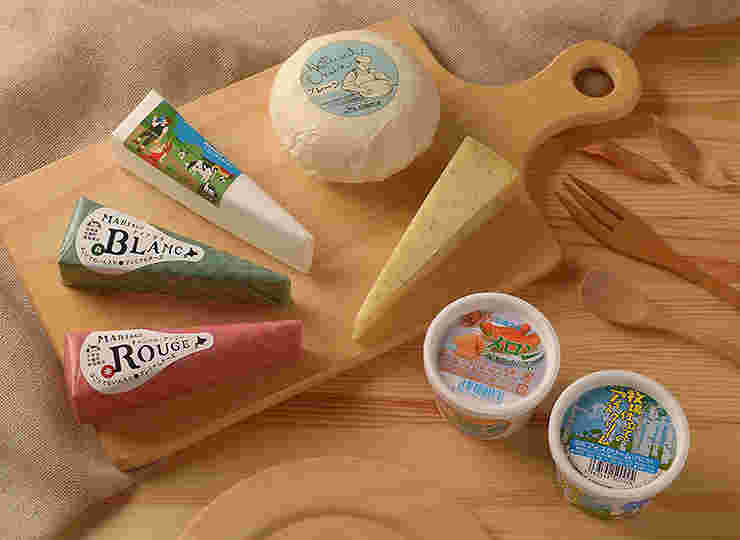 函館牛乳のチーズやメロンシャーベット、アイスクリーム
