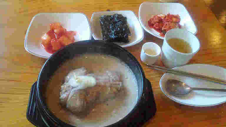 高麗参鶏湯のセット