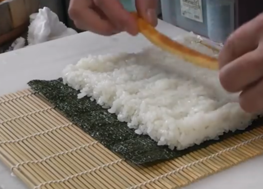 太巻きの具の乗せ方