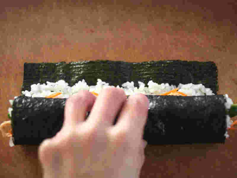 まきすなしの太巻きの巻き方