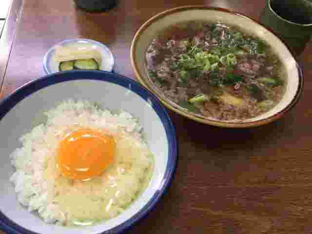 肉吸いと卵かけごはん