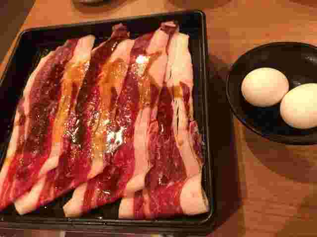 大判カルビ卵付き